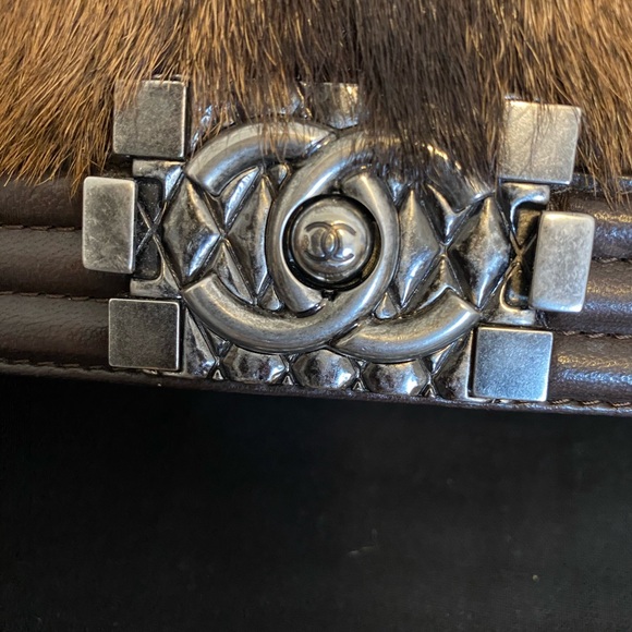 Boy Flap Bag Fur with Leather Old Medium - Picture 12 of 12